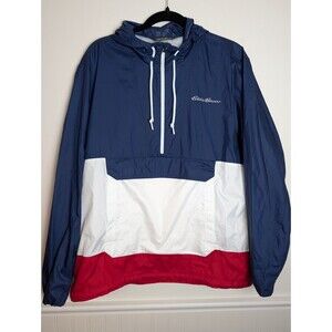 Eddie Bauer Momentum UPF 50+ Anorak Men's Jacket Sz Large Windbreaker Colorblock